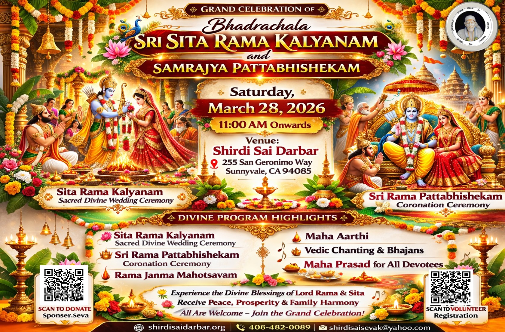 BHADRACHALA SITA RAMA KALYANAM & SAMRAJYA PATTABHISHEKAM